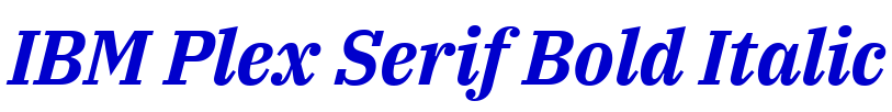 IBM Plex Serif Bold Italic font